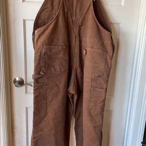 Carhartt insulated bibs mens 42x30